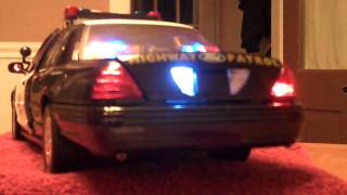 118 CHP Crown Victoria with Simulated Rotator Lightbar and Flashing Strobe PCB LEDs [upl. by Haridan]