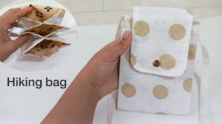 Very quick and easy hiking bag tutorialHikingbag tutorialDiy [upl. by Yesor]