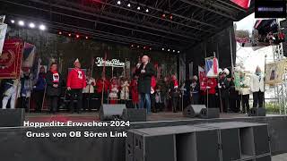 Hoppeditz Erwachen Duisburg 2024 Gruss von Oberbürgermeister Sören Link [upl. by Enorahs]