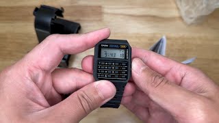 Casio Mens Vintage CA53W1CR Calculator Watch  Silent Unboxing [upl. by Akihsat501]