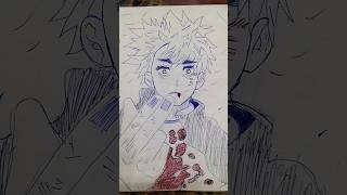 Gojo saturo from jujutsu kaisen pen art drawing chroot legacysubscribe [upl. by Philander998]