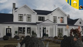 Bloxburg speedbuild Big Modern Family Farmhouse  Part one  Dream Home Series [upl. by Ahsinhoj]