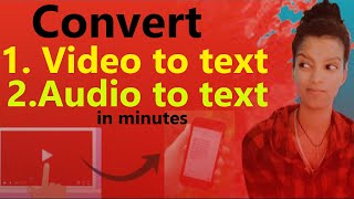 Convert video to text and audio to text in second Video to word or PDF and audio to word or PDF [upl. by Nidak]