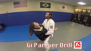 BJJ Partner Drill with Gi 4 Drills in one [upl. by Andersen]