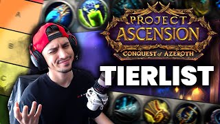 CONQUEST OF AZEROTH CLASS TIERLIST  Project Ascension [upl. by Pejsach]