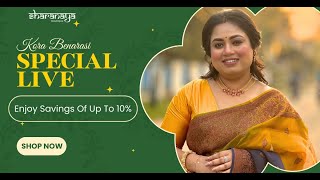 Live Discount Saree Sale  Kora Benarasi Pure Tussar Designer Tussar Ghicha  LIVE [upl. by Marietta747]