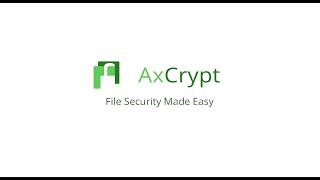 AxCrypt Installing and Setting Up your AxCrypt ID [upl. by Sully]