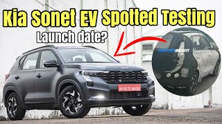 Kia sonet ev spotted testing in India for the first time💥 [upl. by Tiphane]