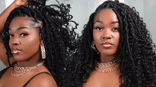 THE BESTEASY KNOTLESS CROCHET GODDESS FAUX LOC TUTORIAL  PROTECTIVE STYLE [upl. by Fenwick]