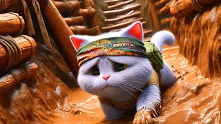 Cat Participates in Survivor Competition 🐱🏝️🏆cat cutecat aicat [upl. by Aved14]