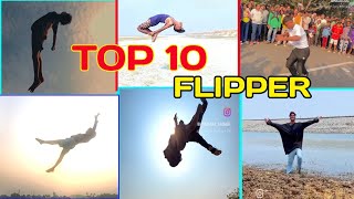 TO 10 FLIPPER NI INDIA🇮🇳 FLIPS amazing flip😲 public relations anishjumpper [upl. by Keener]