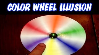 Color Wheel Illusion Spinner Newtons Disc Easy to Make  Incredible Science [upl. by Vachill831]