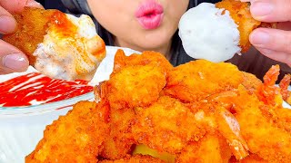 ASMR Fried Shrimp DIPPED in Creamy Pineapple Sauce  Mukbang  ASMR Phan [upl. by Ahseikal]