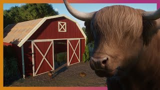 Highland Cattle Habitat  Planet Zoo Barnyard Pack [upl. by Kliment]