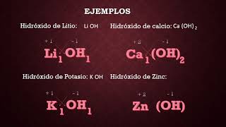 FÓRMULA DE LOS HIDRÓXIDOS [upl. by Nongim]