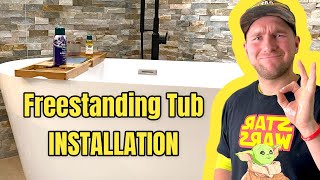 How to install a vessel Tub How to install a freestanding tub [upl. by Alroi993]