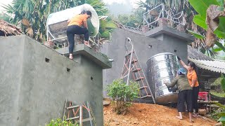 Install Stainless Steel Water Tanks And Complete The Toilet Plumbing System Bathroom [upl. by Ahsieuqal]