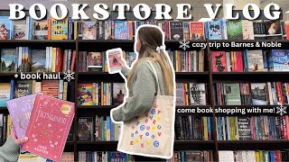 cozy bookstore vlog❄️☕️📖 spend the day with me at barnes amp noble  book haul [upl. by Nayllij]