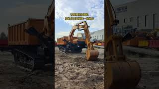 Large crawler excavator with cargo box Fourwheeled excavator Crawler excavator Ivy excavator Mu [upl. by Baoj]