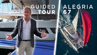 Alegria 67 guided tour of a spacious luxury catamaran [upl. by Eleni853]