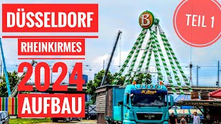 Düsseldorf  Rheinkirmes 2024 Aufbau Teil 1 [upl. by Attikram]