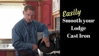 How to Smooth Rough Cast Iron  Remove Pre Seasoning on Cast Iron for Non Stick Cooking [upl. by Slohcin]