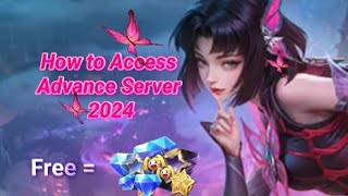 how to access advance server in mobile legends 2024  create advance server account in mlbb [upl. by Lorianne]