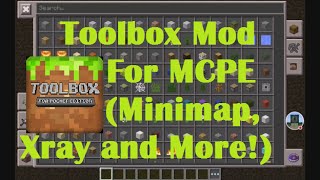 Minecraft PE  Toolbox Mod Showcase Minimap Xray Waypoints Inventory Editor and More [upl. by Groark]