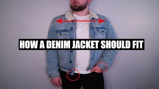 How Should A Jean Jacket Fit   Mens Denim Jacket Fit Guide [upl. by Eiramaneet452]