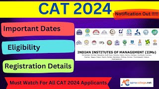 CAT 2024 registration starts How to fill CAT form Step by step guide I CAT Website I Eligibility [upl. by Adele]