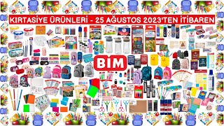 BİM KIRTASİYE ÜRÜNLERİ  25 AĞUSTOS 2023’TEN İTİBAREN  ÇANTA DEFTER KALEM BOYA Bim Okul Alışverişi [upl. by Enicul]