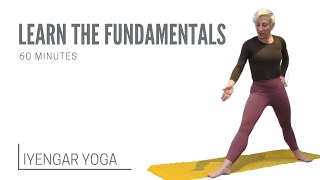 Iyengar Yoga Fundamentals  60 min [upl. by Egres]