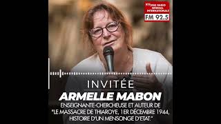 Armelle Mabon Auteure de Le Massacre de Thiaroye 1er Décembre 1944 Histoire dun Mensonge dÉtat [upl. by Tonjes731]