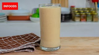 The Ultimate Weight Gain Smoothie Recipe Milk Oats Banana and Peanut Butter Blend  Infoods [upl. by Attlee]