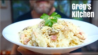 HOW TO MAKE RISOTTO  Slow Cooker Chicken and Mushroom  Gregs Kitchen [upl. by Eeltrebor48]