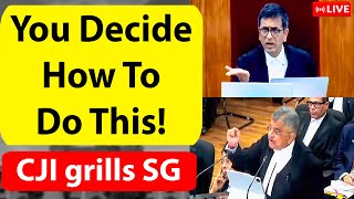 quotYou Decide How to Do Thisquot CJI Grills SG Mehta on Electoral Bonds case [upl. by Meikah]