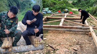 Huongs carpentry skills helped me assemble this wonderful wooden house [upl. by Saleme]