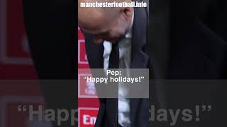 Happy Holidays from Pep Guardiola pepguardiola mcfc premierleague [upl. by Anelad]