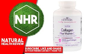 21st Century Super Collagen Plus Vitamin C 6000 mg 180 Tablets [upl. by Oilime]