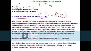 Scientific management and Administrative Management theory [upl. by Cuttler]