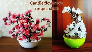 How To Make Candle FlowerCandle CraftCandle flowerBest out of waste ideasCandle flower making [upl. by Kristina997]