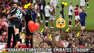 😱VIDEOXhaka Receives Standing Ovation 👏From Arsenal Fans As He Reconcile With Former Teammates [upl. by Riesman]