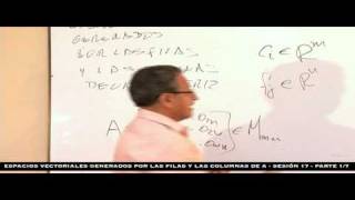 Espacios vectoriales generados por las filas y las columnas de A  Sesión 17  17 [upl. by Eusassilem741]