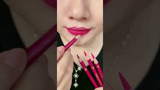 Lipstick color test sharingLip makeup tutorialWaterproof beauty 02 lips [upl. by Flodnar266]