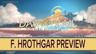 FEMALE HROTHGAR EMOTES AND MOVEMENT  FFXIV DAWNTRAIL PREVIEW [upl. by Maurita232]