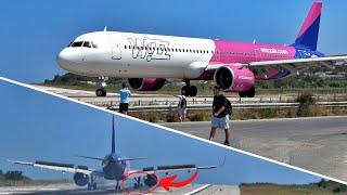 REJECTED TAKEOFF at Skiathos  Wizz Air Airbus A321neo with ATC Audio  2x Jetblast amp Takeoff 4K [upl. by Iblehs]