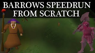 Barrows Speedrun From Scratch OSRS [upl. by Dniren769]