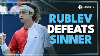 Andrey Rublev Upsets Jannik Sinner In Montreal 👏  Montreal 2024 Highlights [upl. by Tara]