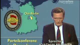 Tagesschau vom 9 November 1989 [upl. by Eelarual]