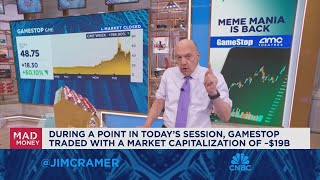 Jim Cramer talks GameStops valuation [upl. by Ilojne30]